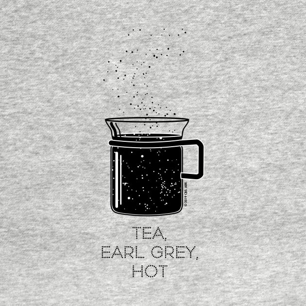 Tea, Earl Grey, Hot - Captain Picard, Star Trek TNG, Star field (light backgrounds) by Markadesign